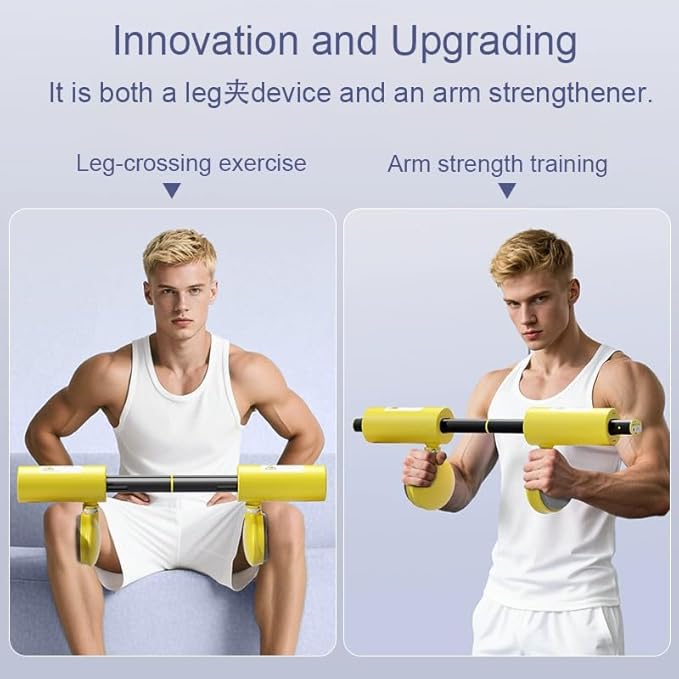 Arm and Inner Thigh Exerciser, Premium PP Thigh Toner, Portable Pelvic Floor Exercise Devices, Wear Proof Muscle Training Equipment with Foam Padding for Home Gym